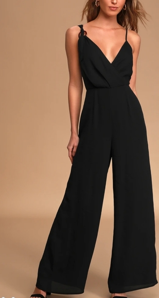 Lulu's Boardwalk Breeze Black Sleeveless Wide-Leg Jumpsuit - Picture 9 of 12